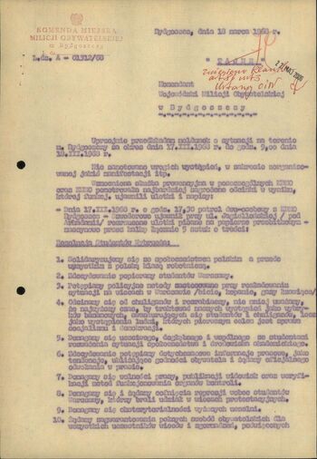 Meldunki i notatki służbowe