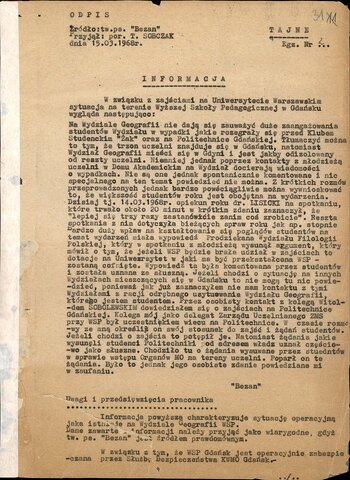 Doniesienia tajnego współpracownika