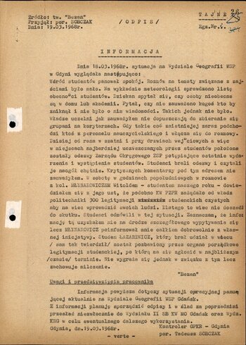 Doniesienia tajnego współpracownika