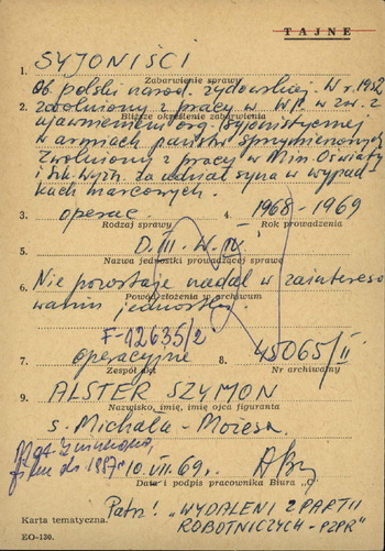 karty z kartoteki "Syjonizm"