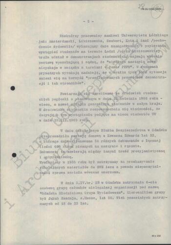 Notatka Departamentu III MSW z dn. 04.04.1968 r.