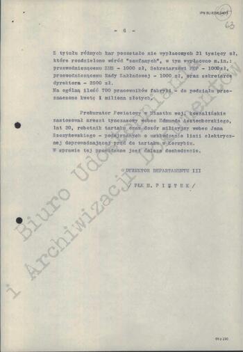 Notatka Departamentu III MSW z dn. 09.04.1968 r.