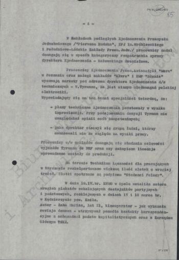 Notatka Departamentu III MSW z dn. 11.04.1968 r.