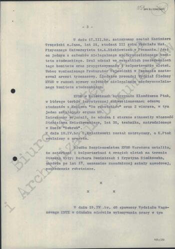 Notatka Departamentu III MSW z dn. 19.04.1968 r.