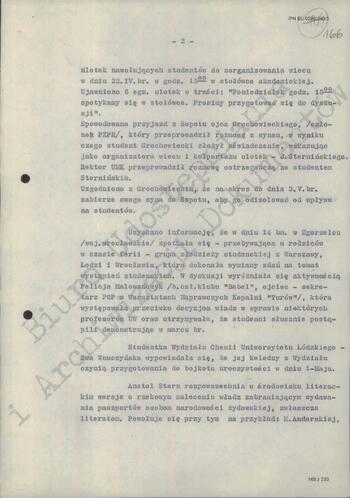 Notatka Departamentu III MSW z dn. 22.04.1968 r.