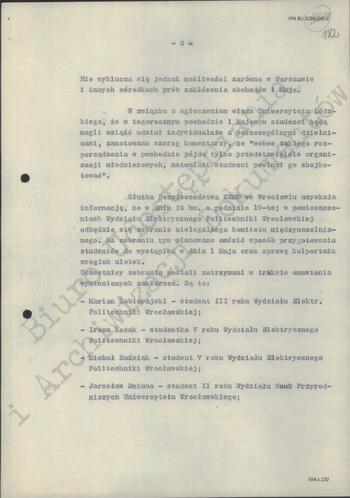 Notatka Departamentu III MSW z dn. 24.04.1968 r.
