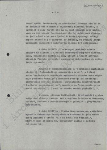 Notatka Departamentu III MSW z dn. 26.04.1968 r.