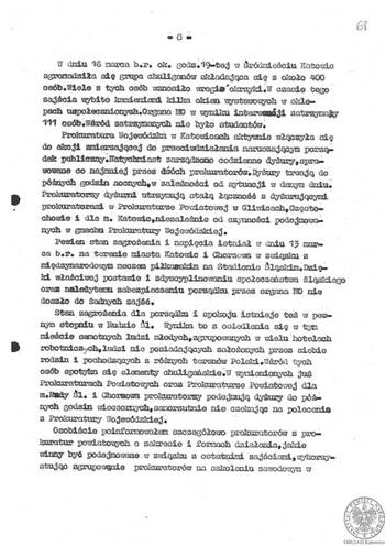 Sprawozdanie Prokuratora Wojewódzkiego w Katowicach
