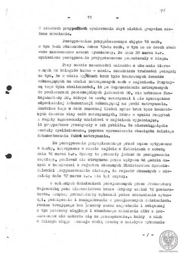 Sprawozdanie Prokuratora Wojewódzkiego w Katowicach