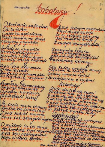 Sprawa obiektowa dot. ujawnienia autorów i kolporterów nielegalnych ulotek, plakatów i petycji