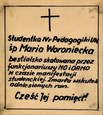 Sprawa obiektowa dot. ujawnienia autorów i kolporterów nielegalnych ulotek, plakatów i petycji