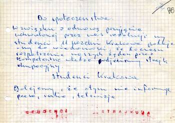 Apel organizacji ZMS do studentów