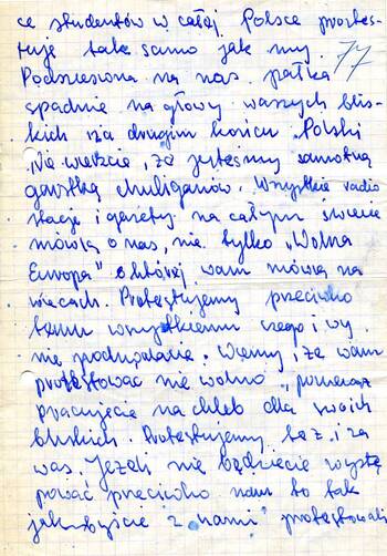 Rezolucja studentów Krakowa