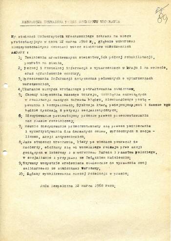 Apele i odezwy studentów Krakowa