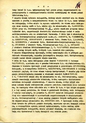 Doniesienie TW "Walet" z dn. 23.03.1968 r.