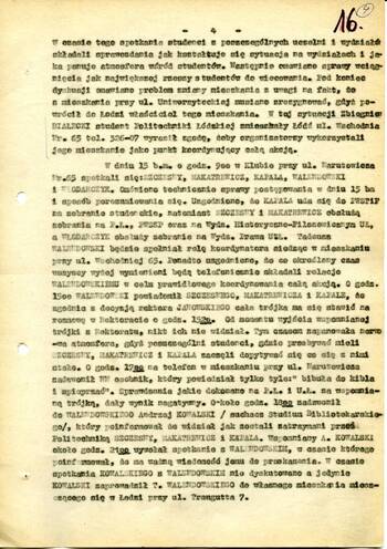 Doniesienie TW "Walet" z dn. 23.03.1968 r.