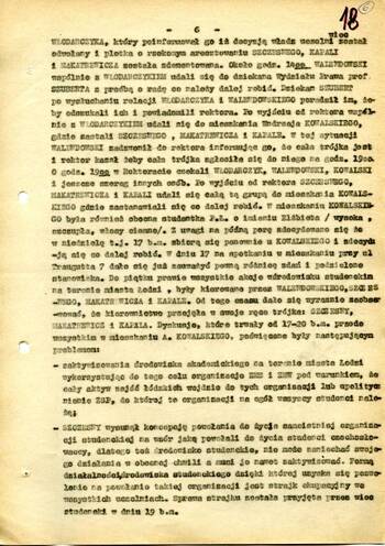 Doniesienie TW "Walet" z dn. 23.03.1968 r.