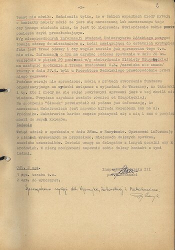 Doniesienie TW „Sławek” z dn. 27.03.1968 r.