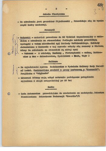 Notatka z posiedzenia sekretariatu Komitetu Łódzkiego PZPR z dn. 08.04.1968 r.