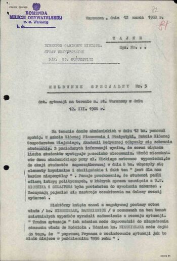 Meldunek specjalny nr 5