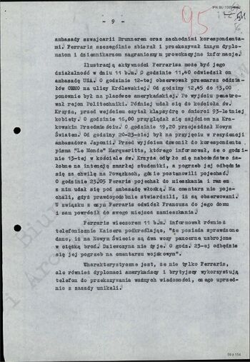 Informacja Dyrektora Departamentu II MSW