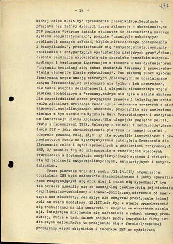 Ocena wydarzeń marcowych na Uniwersytecie Wrocławskim w dn. 9–23 III 1968 r.