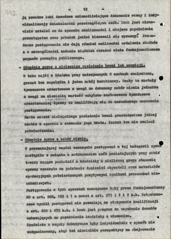 Informacja Prokuratora Wojewódzkiego w Gdańsku o aktualnym stanie i perspektywach