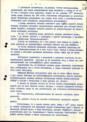 Notatka służbowa dot. przebiegu wydarzeń na terenie Słupska w dniach 16-17 grudnia 1970 r.