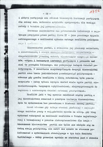 Ocena wydarzeń grudniowych w kraju, ich tło, charakter i wnioski