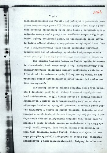 Ocena wydarzeń grudniowych w kraju, ich tło, charakter i wnioski