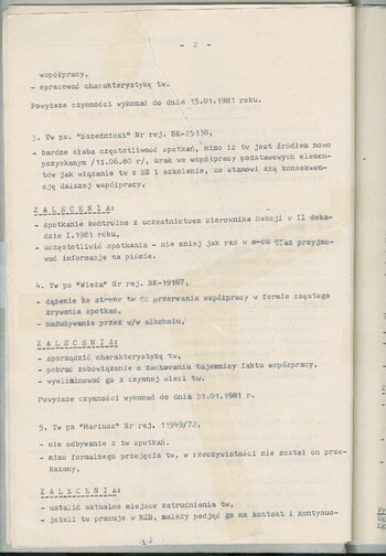 Plan działań operacyjnych Wydziału III "A" KW MO w Białymstoku na 1981 r. #2