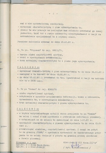 Plan działań operacyjnych Wydziału III "A" KW MO w Białymstoku na 1981 r. #3