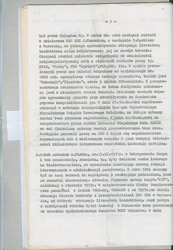 Plan działań operacyjnych Wydziału III "A" KW MO w Białymstoku na 1981 r. #5