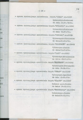 Plan działań operacyjnych Wydziału III "A" KW MO w Białymstoku na 1981 r. #16