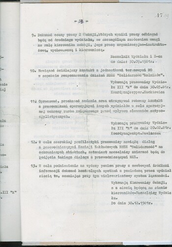 Plan działań operacyjnych Wydziału III "A" KW MO w Białymstoku na 1981 r. #18
