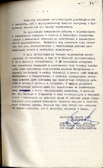 Meldunek o sytuacji społeczno – politycznej w województwie z dnia 31.08.1980r. #2