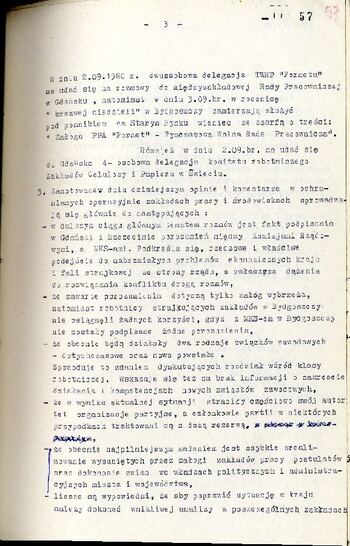Meldunek o sytuacji społeczno – politycznej w województwie z dnia 01.09.1980 r. #3
