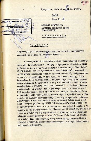 Meldunek o sytuacji społeczno – politycznej w województwie z dnia 08.10.1980 r. #3