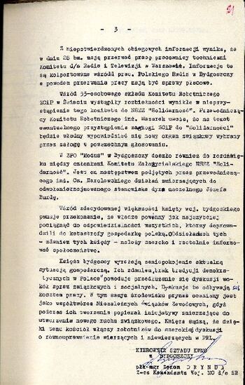 Meldunek o sytuacji społeczno – politycznej w województwie z dnia 21.10.1980 r. #1