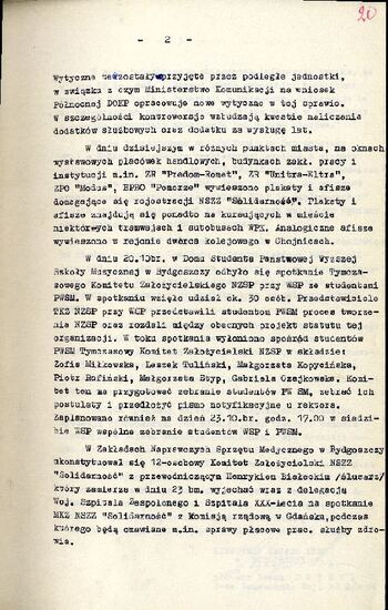 Meldunek o sytuacji społeczno – politycznej w województwie z dnia 21.10.1980 r. #3