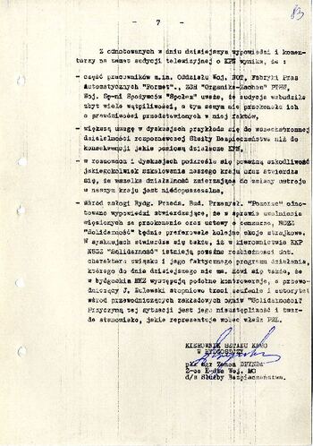 Meldunek o sytuacji społeczno – politycznej w województwie z dnia 14.03.1981 r. #3