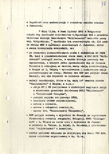 Meldunek o sytuacji społeczno – politycznej w województwie z dnia 14.03.1981 r. #5