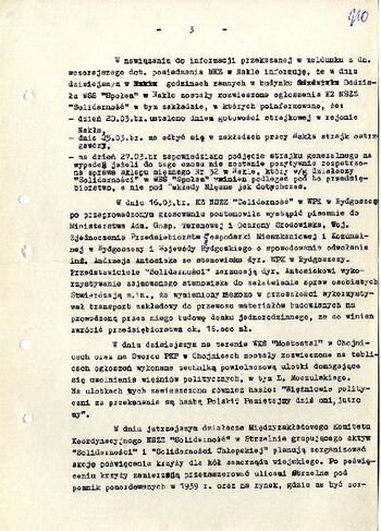 Meldunek o sytuacji społeczno – politycznej w województwie z dnia 18.03.1981 r. #2