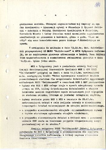 Meldunek o sytuacji społeczno – politycznej w województwie z dnia 18.03.1981 r. #3