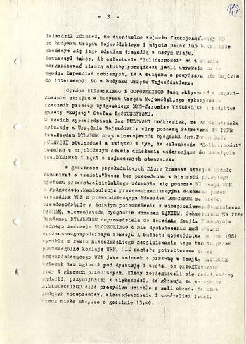 Meldunek o sytuacji społeczno – politycznej w województwie z dnia 19.03.1981 r. #5