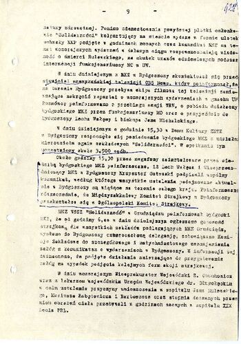 Meldunek o sytuacji społeczno – politycznej w województwie z dnia 20.03.1981 r. #2