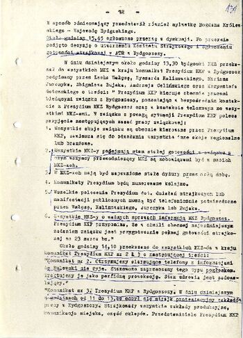 Meldunek o sytuacji społeczno – politycznej w województwie z dnia 20.03.1981 r. #5