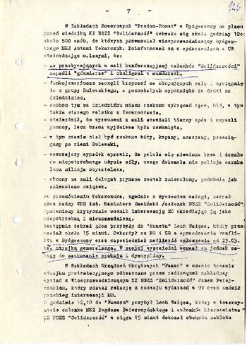 Meldunek o sytuacji społeczno – politycznej w województwie z dnia 20.03.1981 r. #14