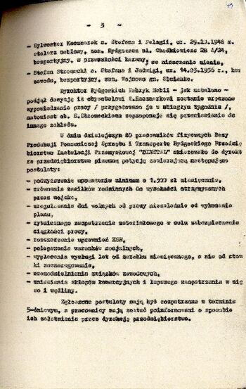 Informacja przekazana do Komitetu Wojewódzkiego PZPR w Bydgoszczy o sytuacji w regionie z dnia 22.08.1980 r. #1