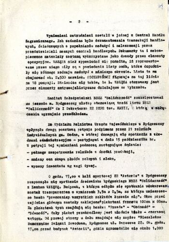 Informacja przekazana do Komitetu Wojewódzkiego PZPR w Bydgoszczy o sytuacji w regionie z dnia 08.10.1980 r. #2